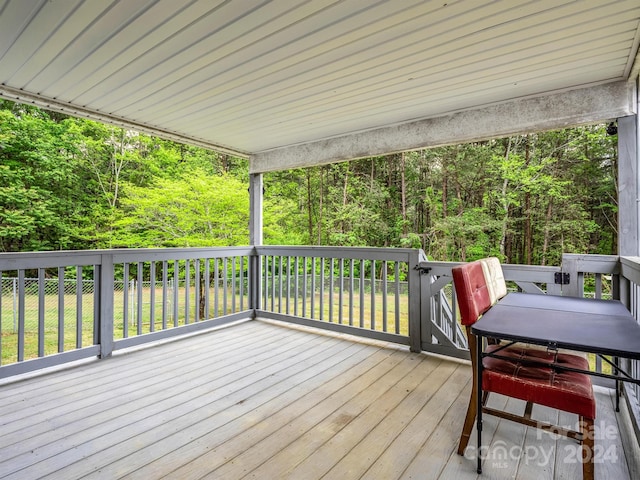 view of wooden deck