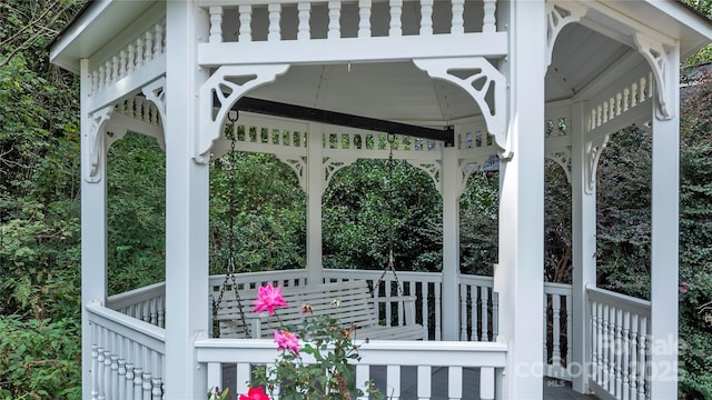 exterior space featuring a gazebo