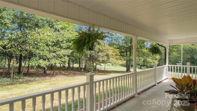 view of patio with covered porch