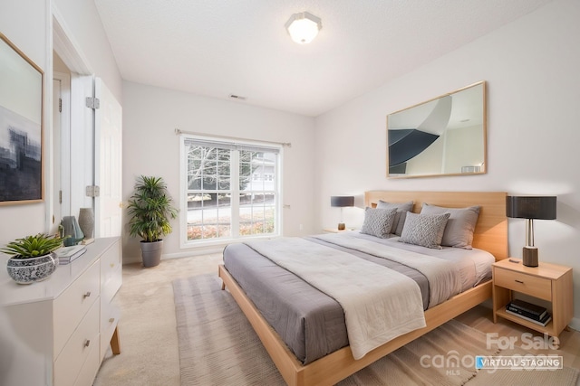 view of carpeted bedroom