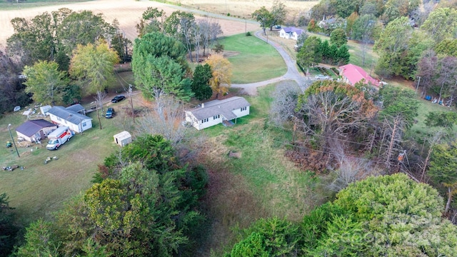 aerial view featuring a rural view