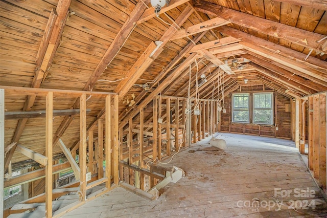 view of attic