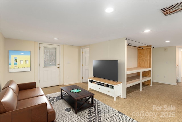 view of carpeted living room