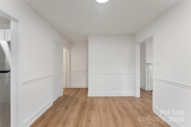 interior space featuring light wood-type flooring