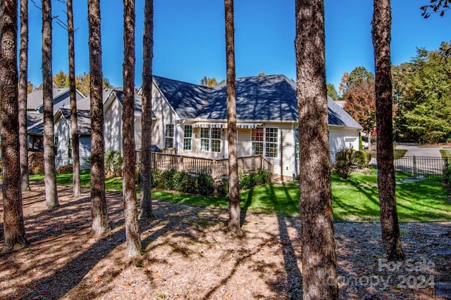 exterior space with a front yard