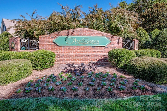 view of community sign