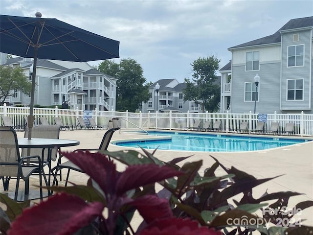 view of pool with a patio