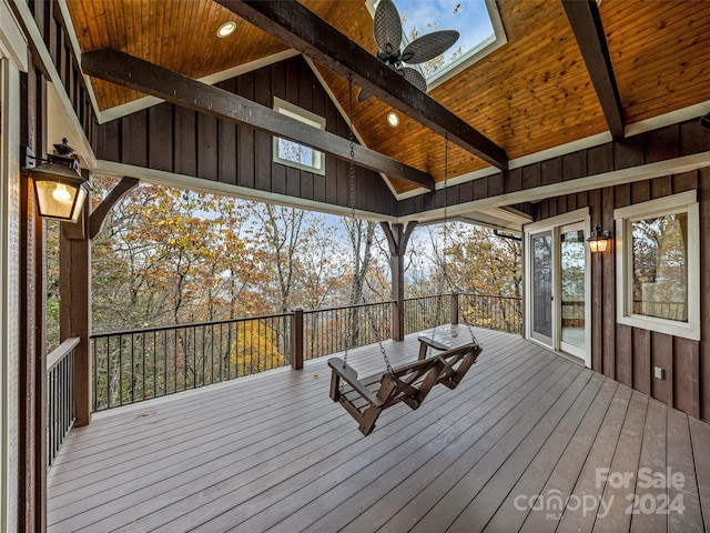 view of wooden terrace