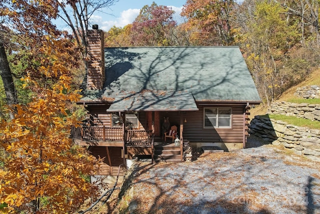 view of front of house featuring a deck