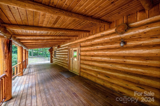 view of wooden terrace