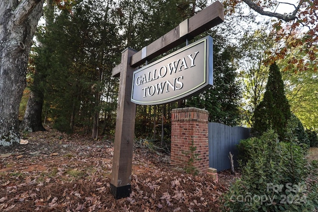 view of community sign