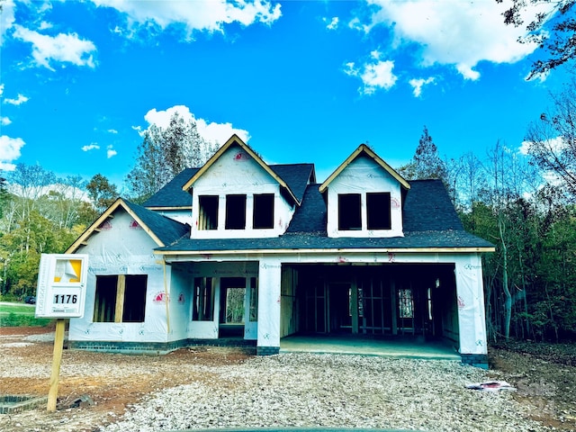 view of unfinished property