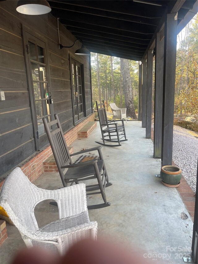 view of patio / terrace with a porch