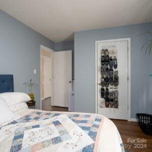 bedroom featuring dark hardwood / wood-style floors