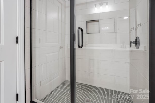 bathroom featuring walk in shower