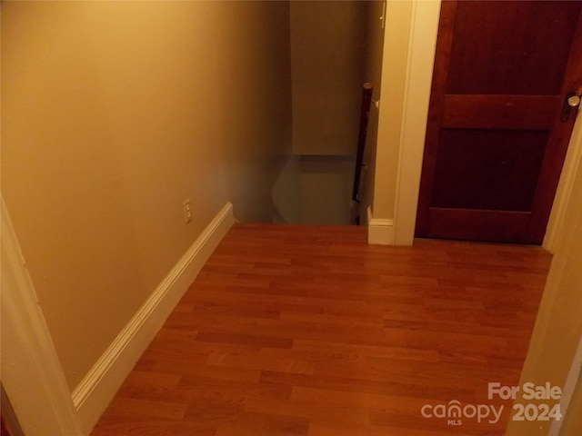 hall featuring hardwood / wood-style floors