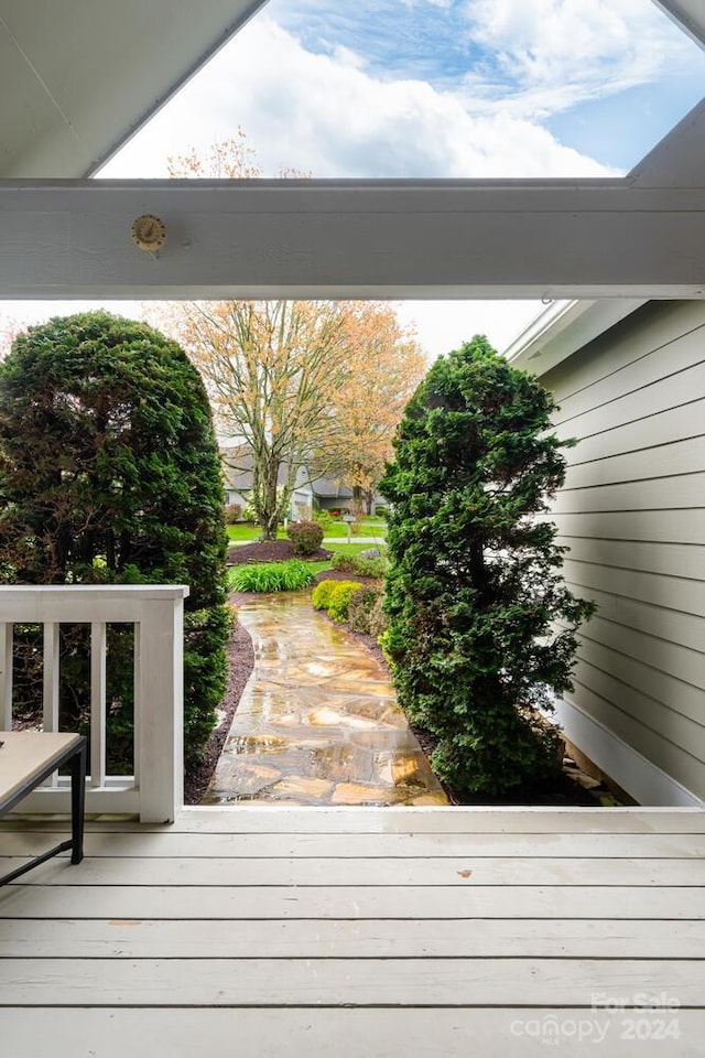 view of wooden deck