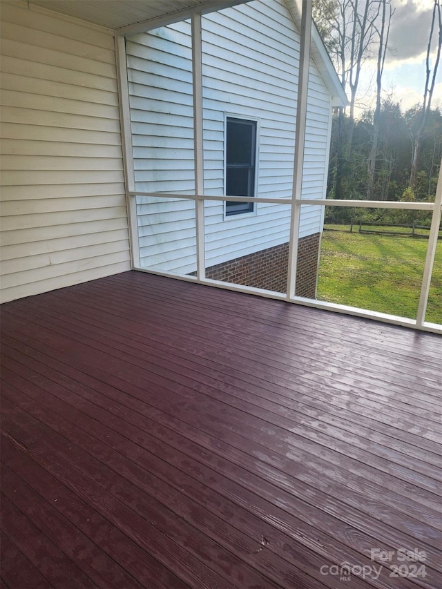 deck with a yard