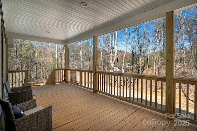 view of sunroom