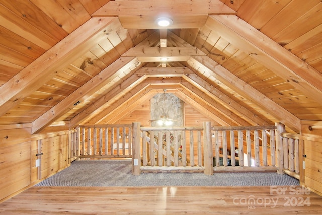 view of unfinished attic