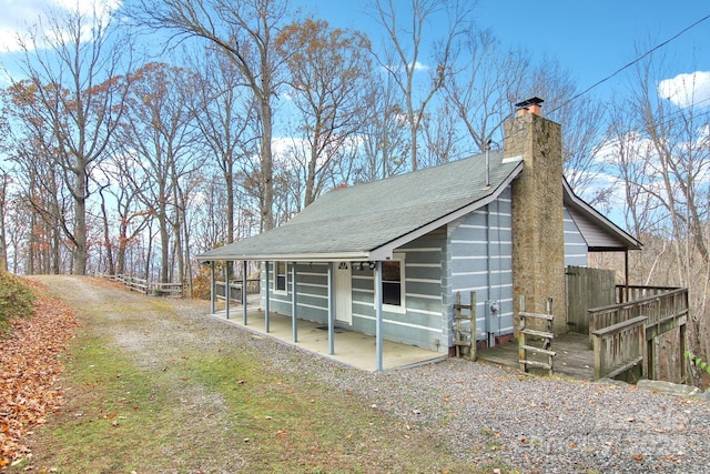 view of home's exterior with a patio area