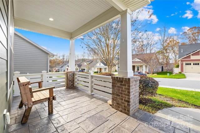 view of patio with covered porch