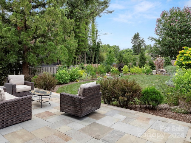 view of patio featuring an outdoor living space