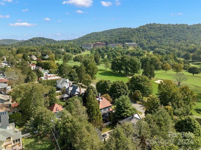 bird's eye view featuring a mountain view