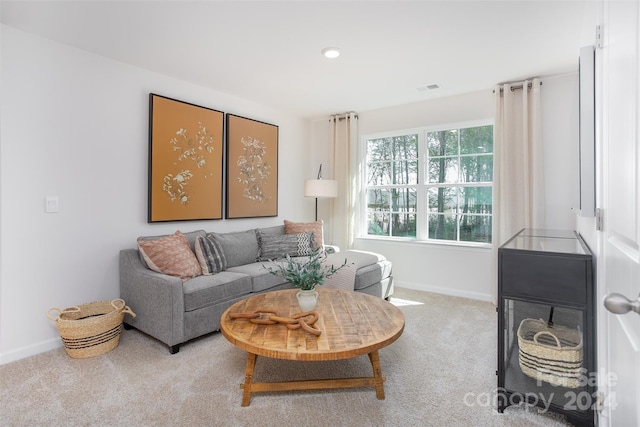 view of carpeted living room