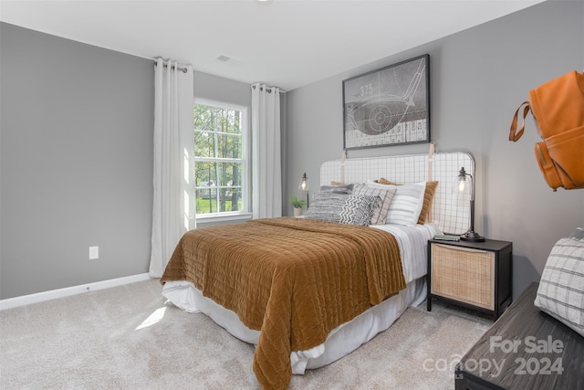 view of carpeted bedroom