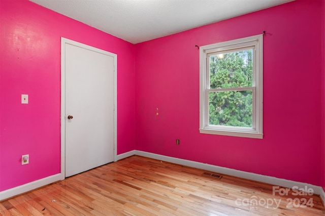 empty room featuring light wood-type flooring