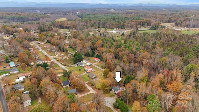 aerial view featuring a mountain view