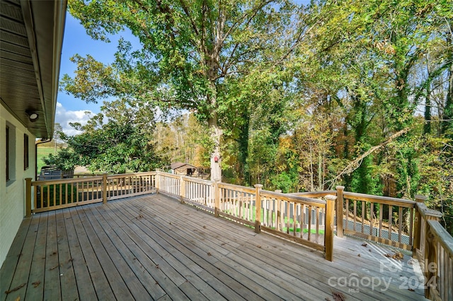 view of wooden deck