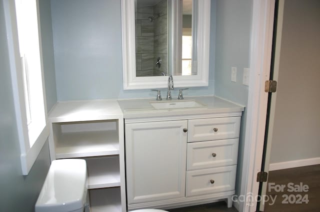 bathroom featuring toilet and vanity