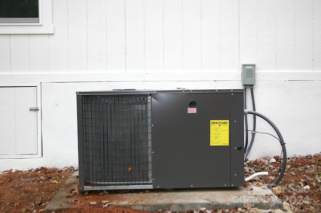 exterior details with central air condition unit