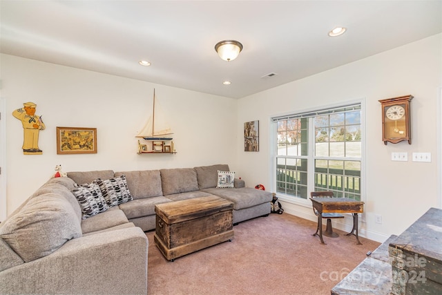 view of carpeted living room