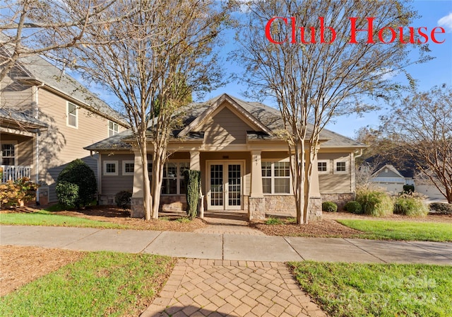 view of front of house featuring covered porch