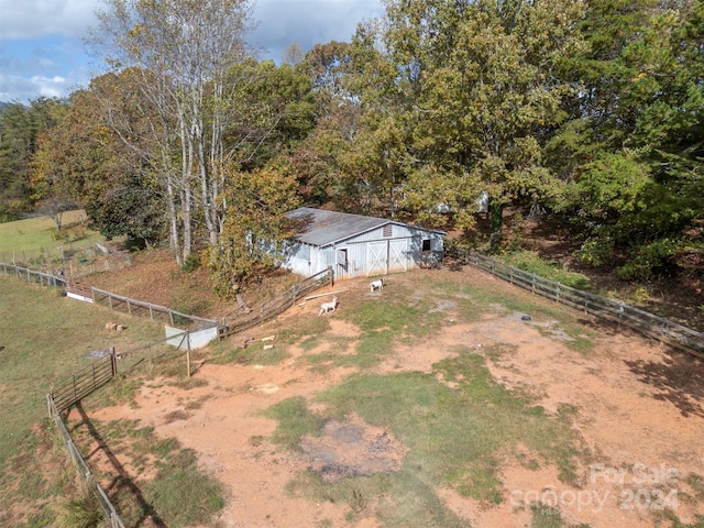 drone / aerial view featuring a rural view