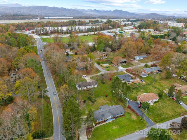 bird's eye view featuring a mountain view