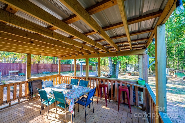 view of wooden deck