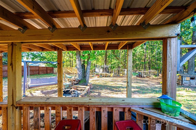 view of wooden terrace