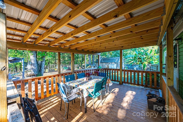 view of wooden terrace