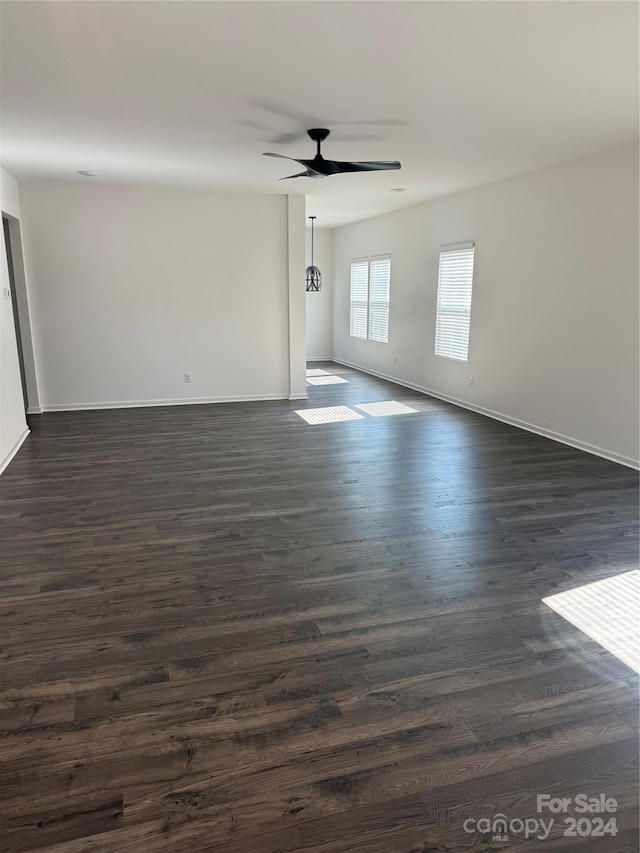 929 Roxburgh Ave Unit 51, Rock Hill, SC 29732 - unfurnished room featuring a ceiling fan, dark wood finished floors, and baseboards