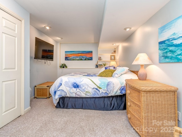 view of carpeted bedroom