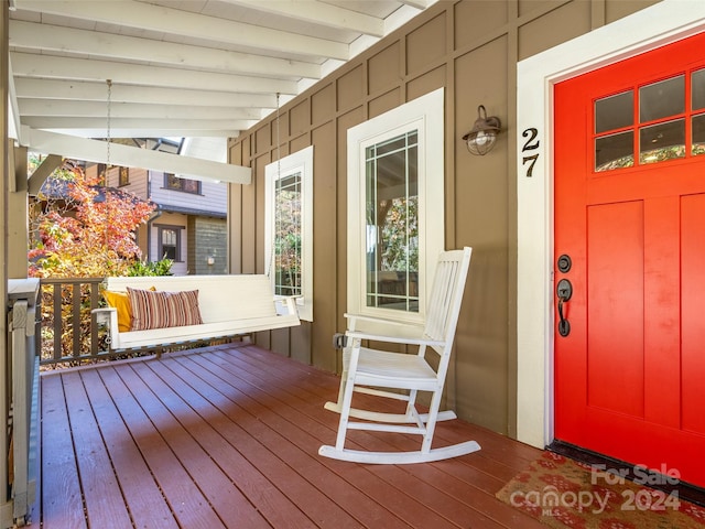 view of wooden deck