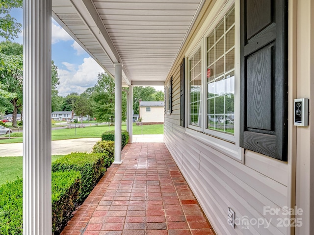 view of patio with covered porch