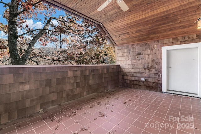 view of patio / terrace with ceiling fan