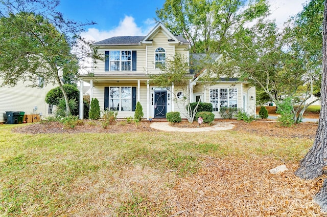 view of front of house featuring a front yard