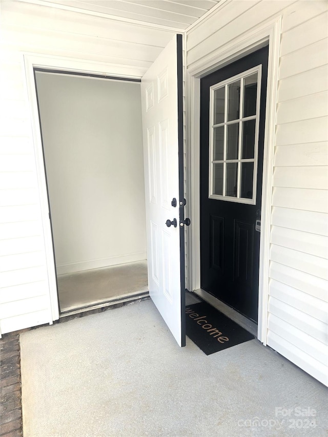 view of doorway to property