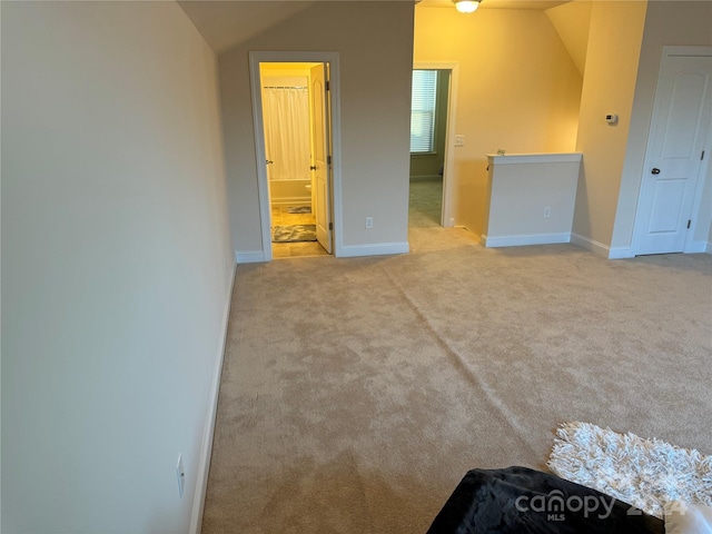 interior space with lofted ceiling